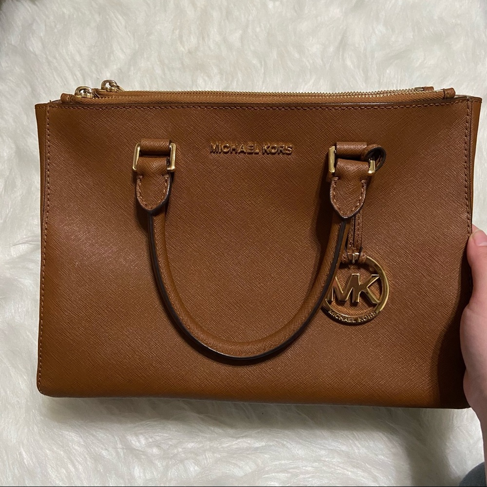 tan michael kors purse